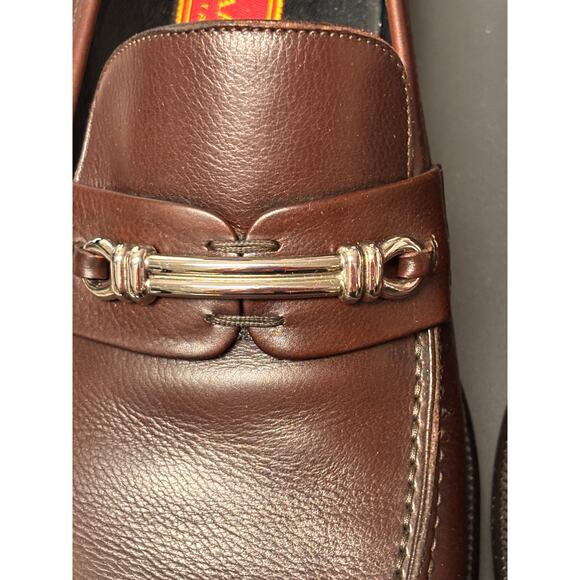 Cole Haan Brown Leather Bit Loafers Men’s Classic Dress Shoes - Picture 3 of 7